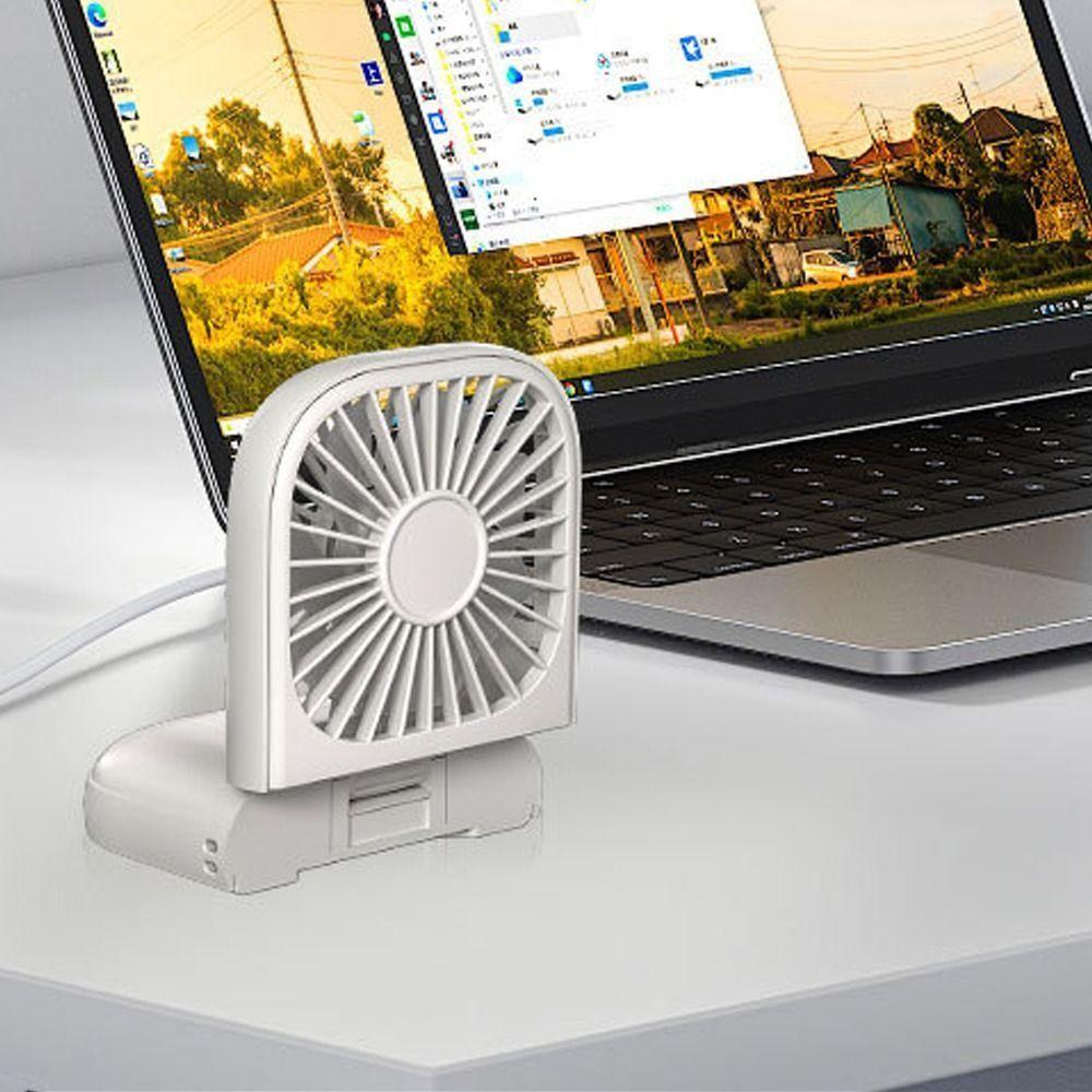 

Low Noise Portable Handheld Fan USB Charging Hanging Neck Fan Household Dormitory білий