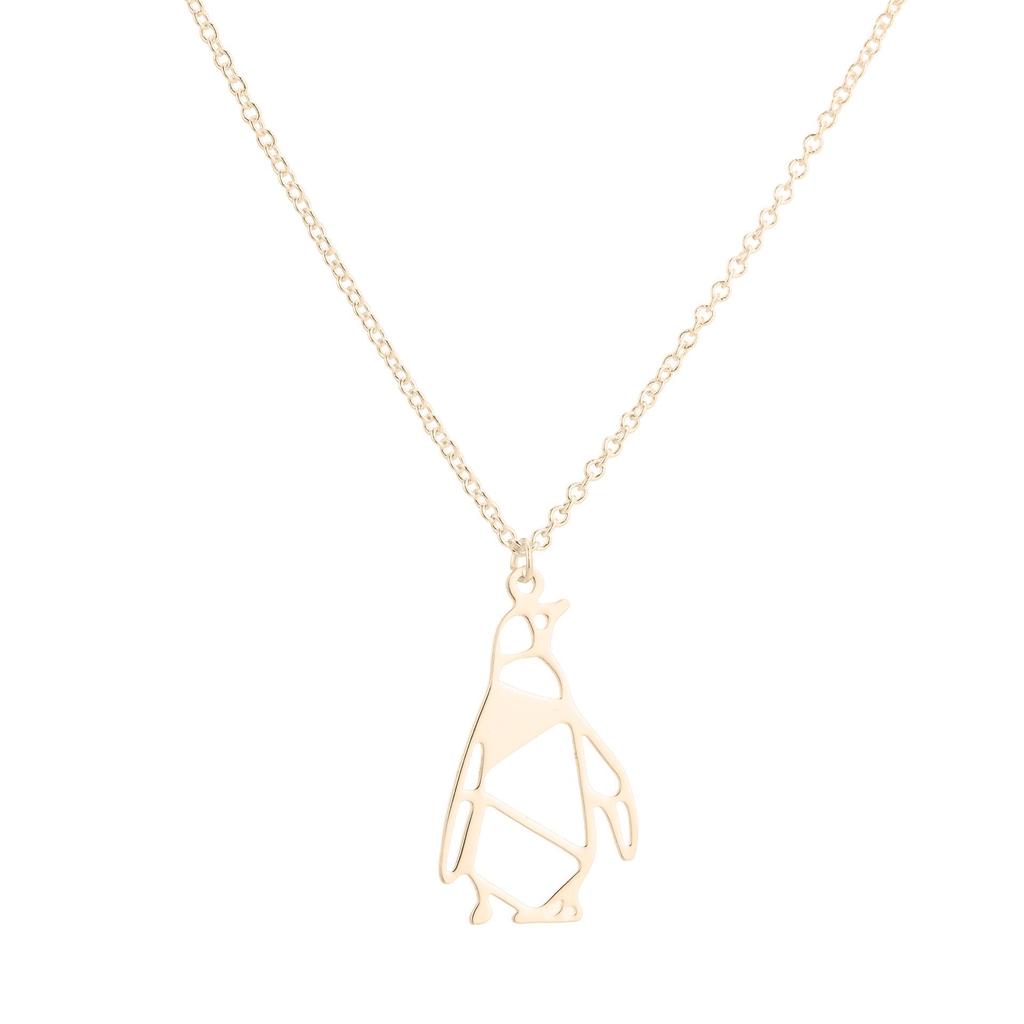 Elegant Women's Stainless Steel Origami Pendant Necklace