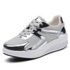Women's Mesh Breathable Thick-Soled Dad Shoes, Height-Increasing Rocking Sneakers, Casual Sports Style, Available in Sizes 41-42.