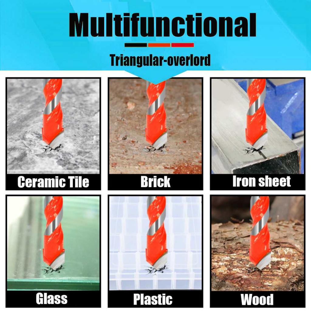 5pcs Orange Hard Alloy Overlord Diamond 4/5/6/8/10/12mm Ceramic Tile Perforated Wall Drilling Tool Drill Bit Set
