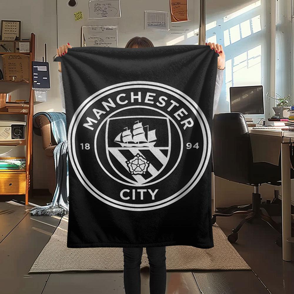 Neat MCFC Frames Blanket, High Quality Comfortable for All Seasons, Home Decor, Warmth and Comfort