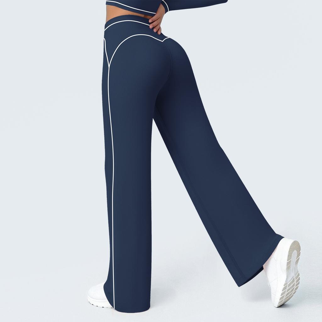 New contrasting color tight high elastic breathable yoga suit six-piece sports running fitness yoga suit women