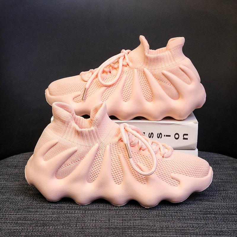 2025 nové létající tkané chobotnice ležérní sportovní boty korejská verze trendy párové boty prodyšné vulkanické ponožky pánské a dámské boty