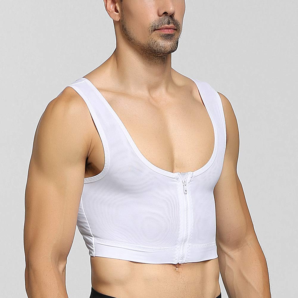 IYunyi Compresión Postura Cuerpo Camiseta sin Mangas Interior para Hombre, Faja, Corrector, Moldeador,
