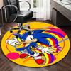 1 szt. Sonic the Hedgehog Kreskówka Anime Okrągły Dywanik Mata pod Krzesło Biurowe, Antypoślizgowy Dywanik do Wystroju Domu, Salonu, Sypialni, Pokoju Gier