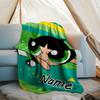 Customizable The Powerpuff Girls Throw Blanket – Personalized Name, All-Season Cozy Snug Blanket, Machine Washable, Personalized Blanket