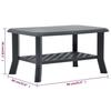 Coffee Table - VIDAXL - Anthracite - Weather-resistant - Storage Shelf - Lightweight