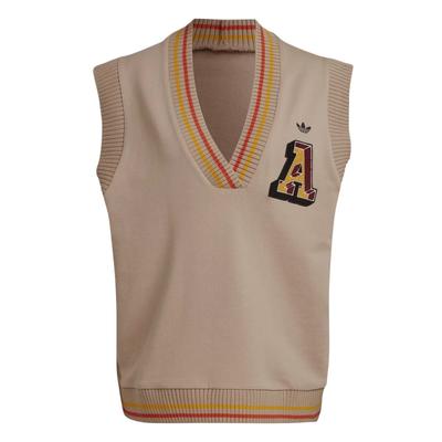 Originals Trefoil Logo Print V-Neck Sleeveless Vest Women Vest Magic-Yellow IA8324