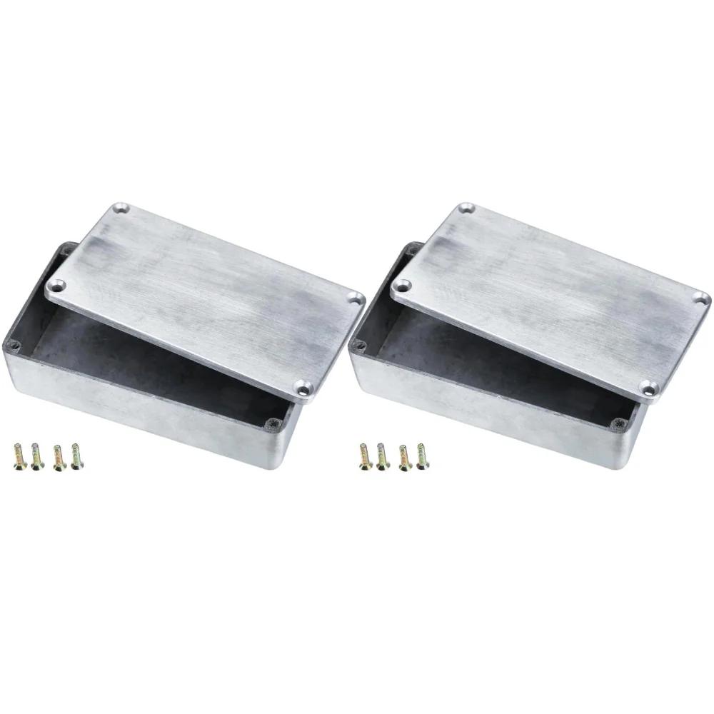 1-3 peças Caixa de Stompbox de Alumínio Efeitos Estilo 1590A 1590B Gabinete de Pedal com Parafusos Kit de Instrumento Musical Caixa Stompbox para Guitarra