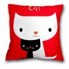 Anime Cat and Dog Pillow Pillowcase Home Sofa Car Waist Cushion Cover Nordic Cartoon Animal Whale Zebra