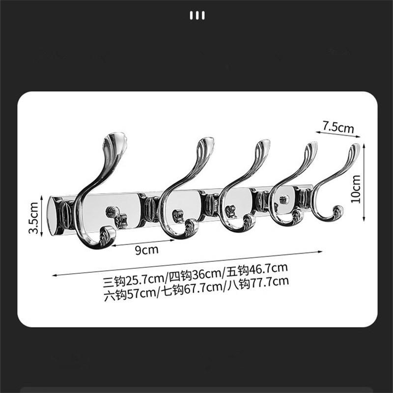 Wall Mounted Chrome Towel Hanger Clothes Hat Hook Row Vintage Robe Hook Bathroom Robe Hook Bath Hardware Set Kitchen Hanger