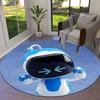 Tappeto Rotondo ASTRO BOT, Tappeto per Soggiorno Camera da Letto Divano Sala Giochi Decorazione, Tappetino Antiscivolo