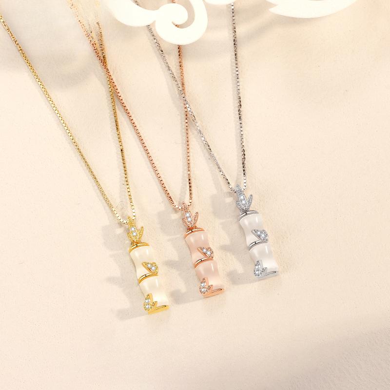 Bamboo Necklace Women's Korean Niche Design Spring Small Fresh Japanese and Korean Women's Necklace