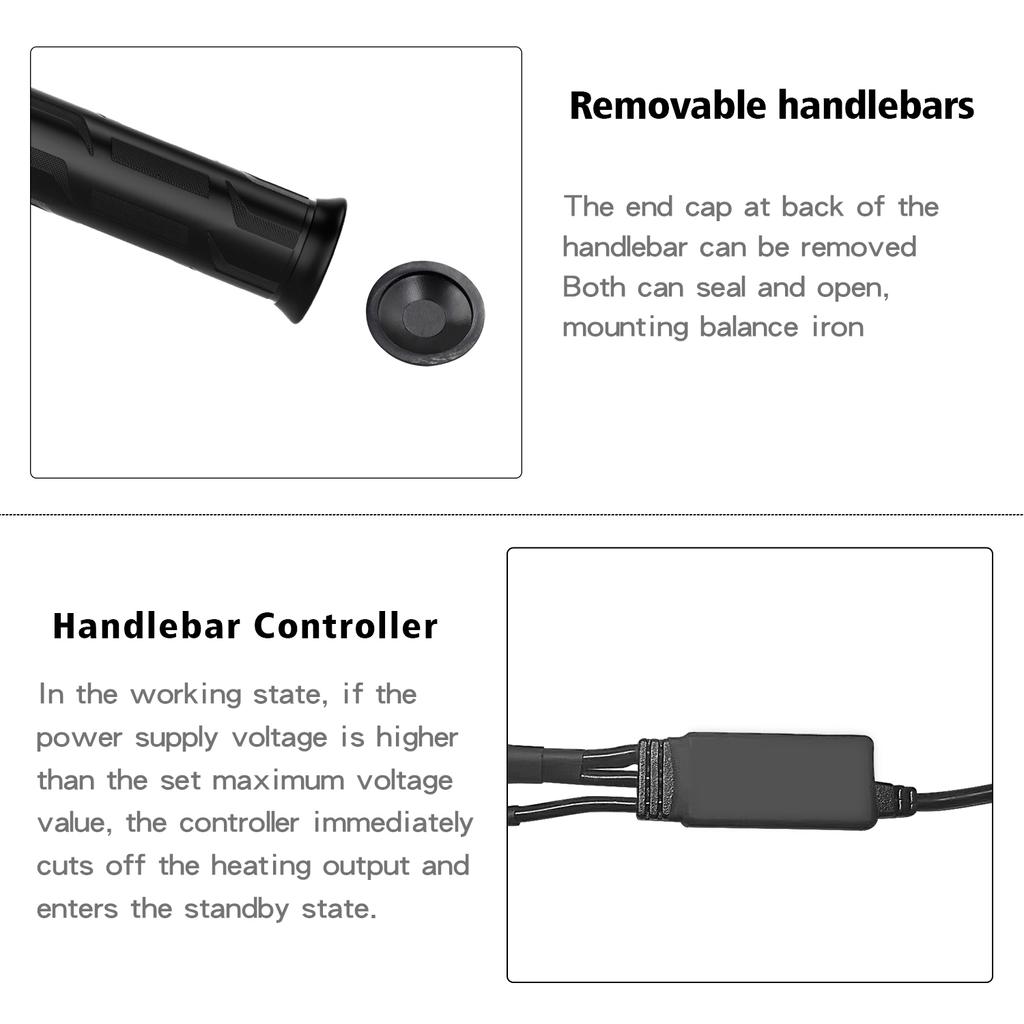 Motorcycle Electric Handlebar, Modified Handlebar Cover, Five Speed Intelligent Temperature Control, Riding Accessories, 12V