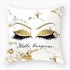 Ins Eyelash Printing Pillowcase Peach Leather Velvet Pillowcase Pillowcase Super Soft Pillowcase Sofa Decoration Pillow