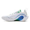 נעלי כדורסל Li Ning DLO1 לגברים, נמוכות, סטנדרטיות, לבן/אפור מיקרו-קריסטלי ABPV009-12