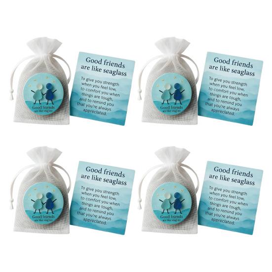 Good Friends Are Like Seaglass Keepsake Gift Sea Glass Art Pocket Hug Token