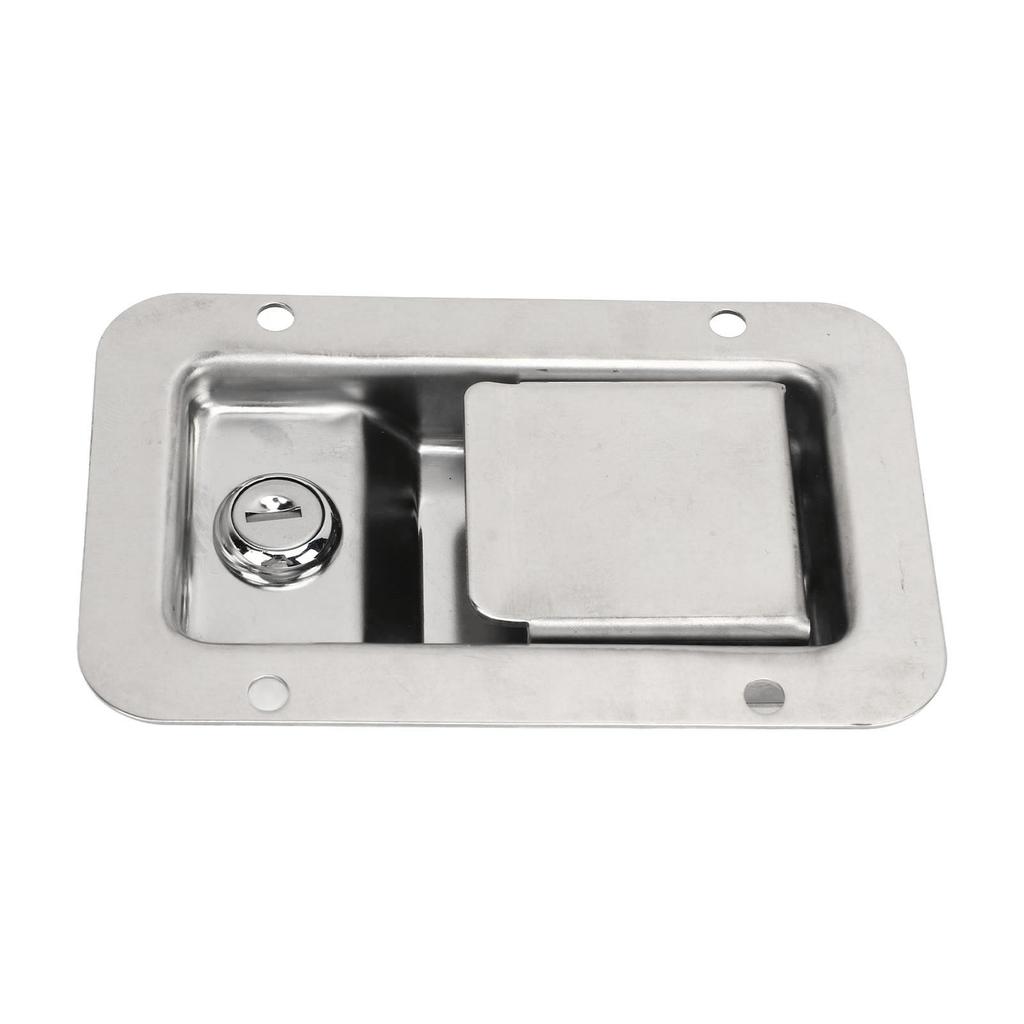 RV Handle Latch Paddle 140x90mm 304 Stainless Steel Entry Door Lock Handle Knob Deadbolt Paddle for 