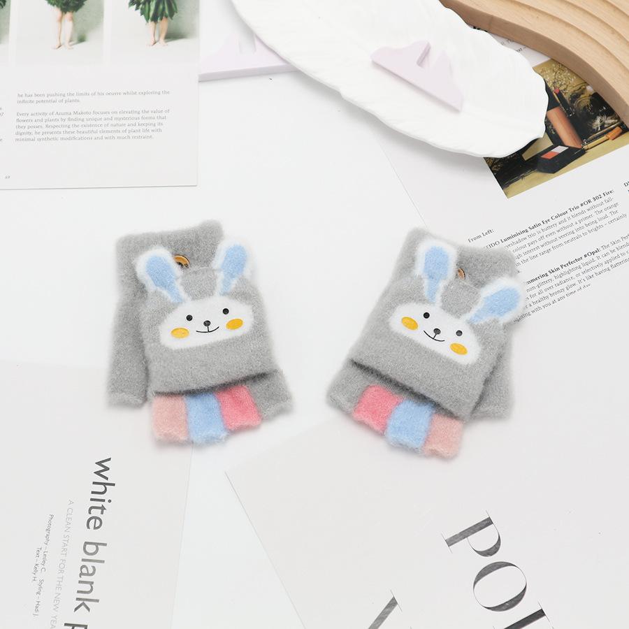 

Children s Warm Keeping Thickened Half Finger Gloves