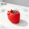 Hollow Cavity Organizer for Paper Clips Strawberry Shape Storage Container, 3D Printed Cute Fruit Shaped Desktop Modern Tabletop Ornament Office