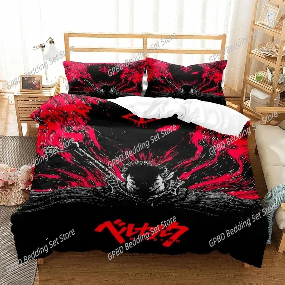 Berserk Anime 3D NEW Duvet Cover Pillowcase Bedding Set Adult Boy Girl Bedroom Decoration Children Single Double Large