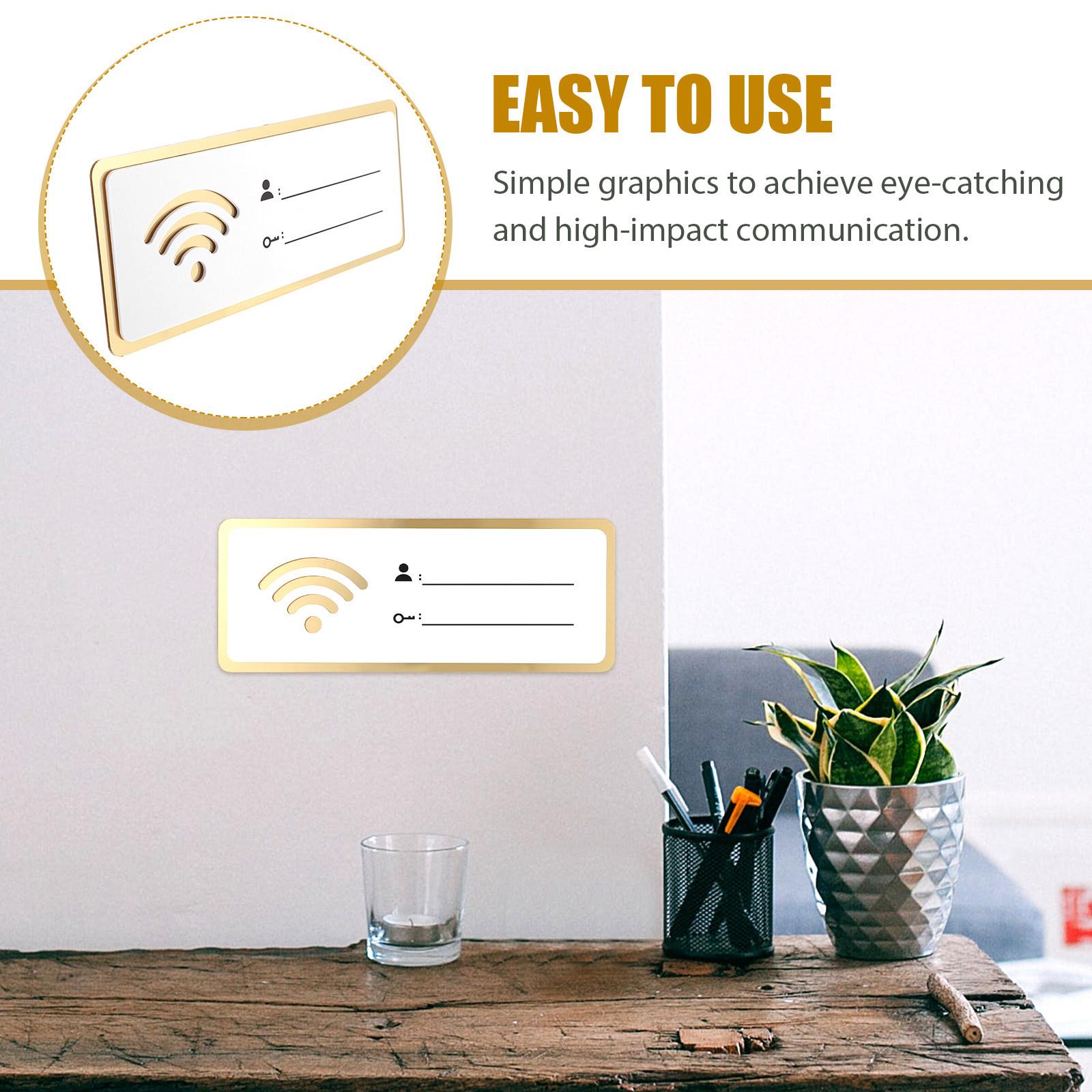 

Acrylic WiFi Sign Rewritable Surface for Changing Passwords Home Hotel Scenic Spot Decoration Wall WiFi Acrylic Sign 20X8X0.3CM