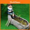 Colorful Resin Fisherman Aquarium Decoration Planter Creative Landscape Flower Pot