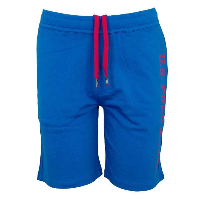 Sportshorts i bomull med stor logotyp Herr US POLO