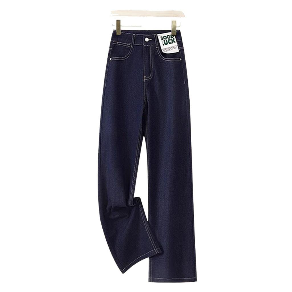 Women's Dark Slimming Jeans: Narrow & Wide Leg High Waist, Small Size, Spring/Autumn 2025 Collection.