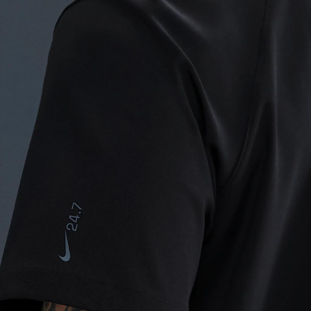 Nike Dri-Fit Perfect Stretch Comfortable Simple Fashionable Versatile Short Sleeve Shirt Men Shirts Black HQ6959-010