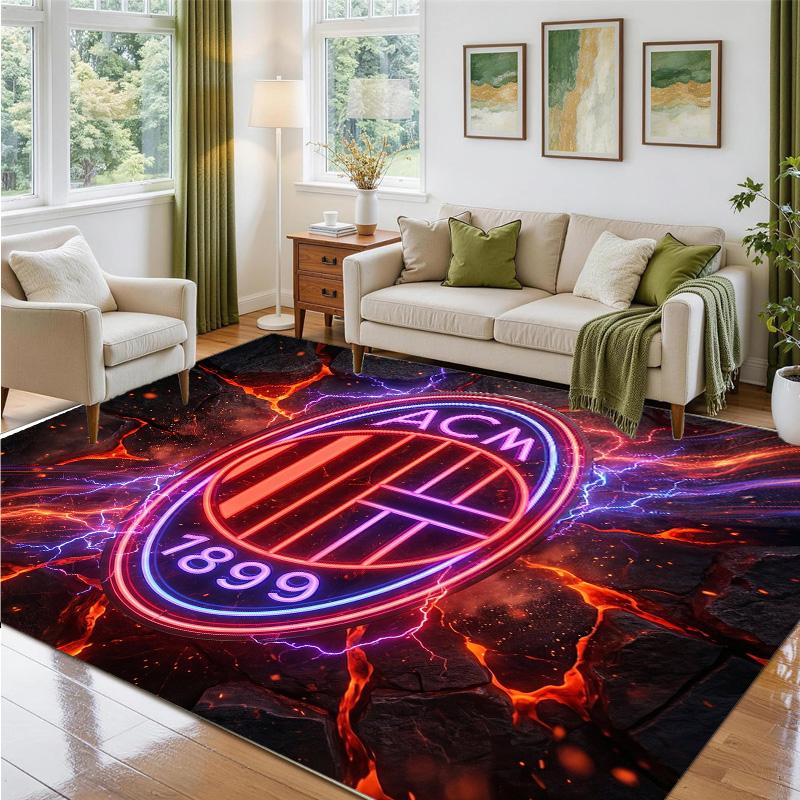 AC Milan Design Crystal Velvet Rug Soft Decorative Mat for Bedroom Entrance