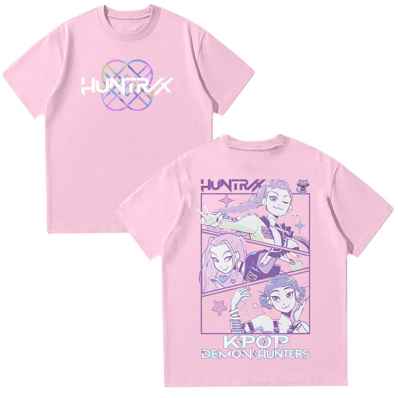 Kpop Anime Streetwear Kpop Demon Hunters T-shirts Fashion Y2K Aesthetic Tees Women/Men Summer Cotton Soft Clothing Short Sleeve