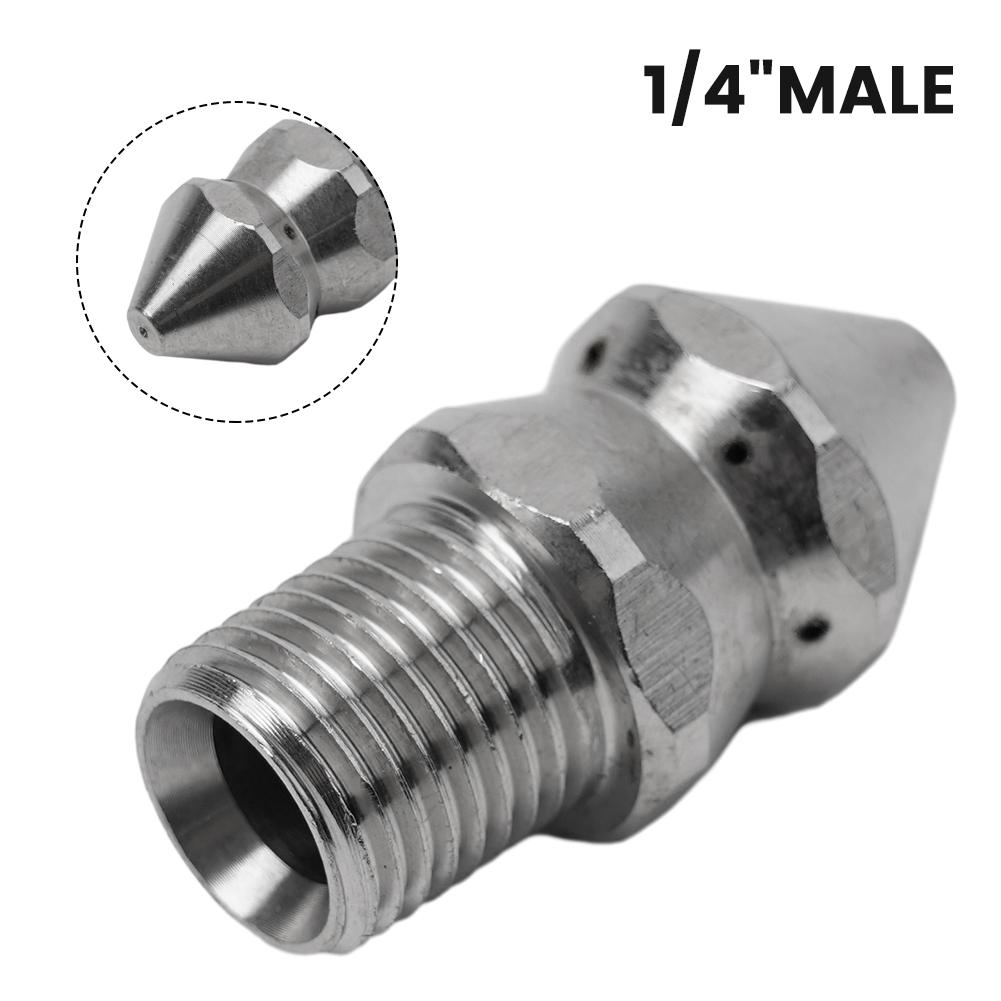 Easy Installation and Thread Compatibility Pressure Washer Drain Sewer Cleaning Jetter Nozzle 7 Jets Male 14inch