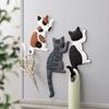 Magnetic Cartoon Cat Refrigerator Sticker Fridge Magnet Hanging Hook Tail Fridge Magnet Hook Door Home Decorations Souvenir