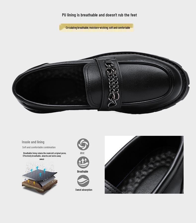 Herren Retro Leder Slipper: Brogue Slipper im britischen Stil mit dicker Sohle für Friseure