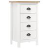 Day and Night - Day and Night Hill Nightstand Solid White Pine Wood 46x35x49.5 Cm