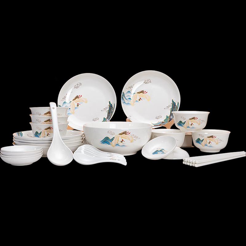 

Mici Auspicious Crane 32-Piece Ceramic Dinnerware Set