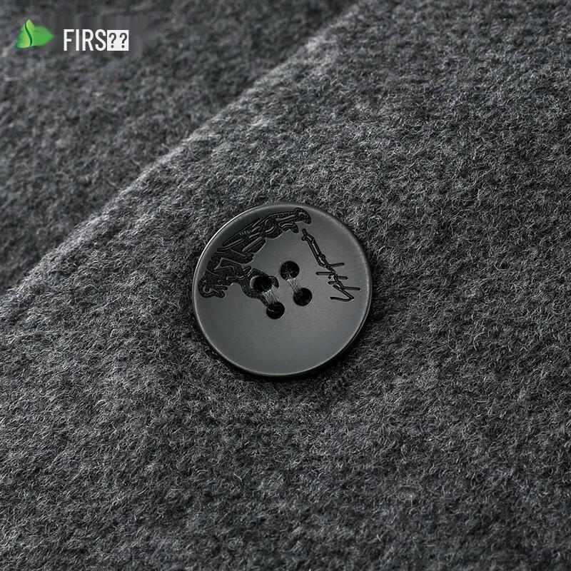 Men's Wool Blend Double-Faced Mid-Length Overcoat