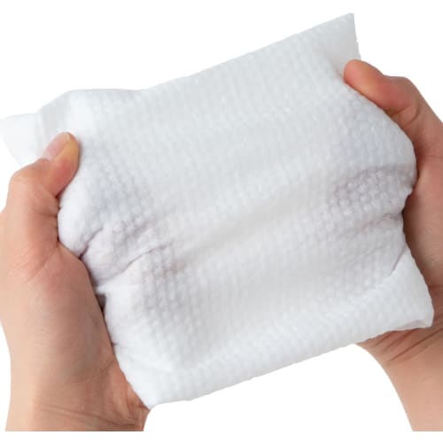 Strix Design Large, Thick, Disposable Hand Towels, Made in Japan, Round, 120 count (2 packs of 60), Individually Wrapped, Embossed Surface, Comfortabl
