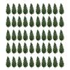 50pcs Artificial Miniature Pine Trees Plastic Model Scenery Railroad Decoration Building Landscape For DIY Toys Scale Dioramas