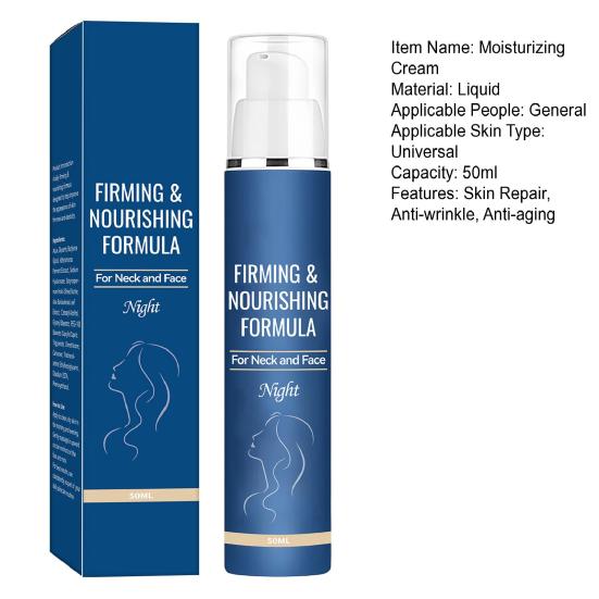 Firming Nourishing Night Cream for Face Neck 50ml Anti-Aging Hydrating Moisturizer for Women Reduces