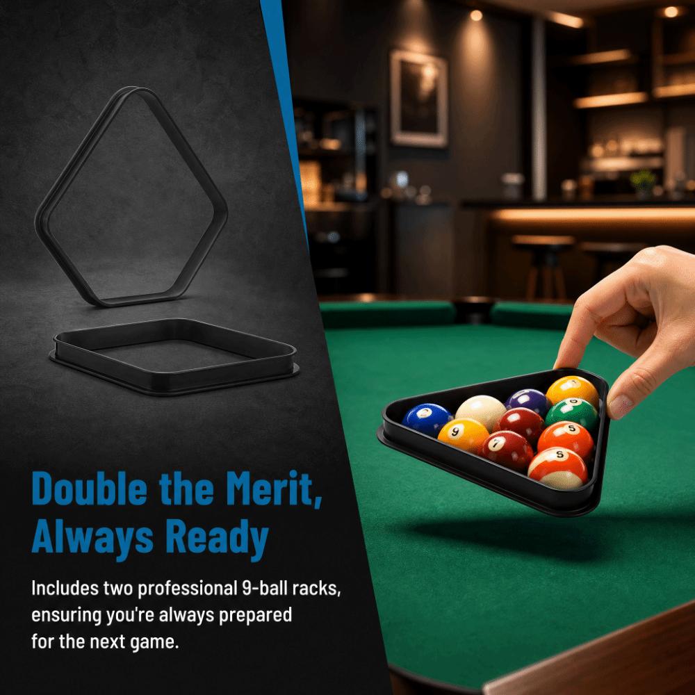 2PCS Rigid Frame Triangular Ball Frame Triangular Shape 9 Ball Frame Billiard Practice