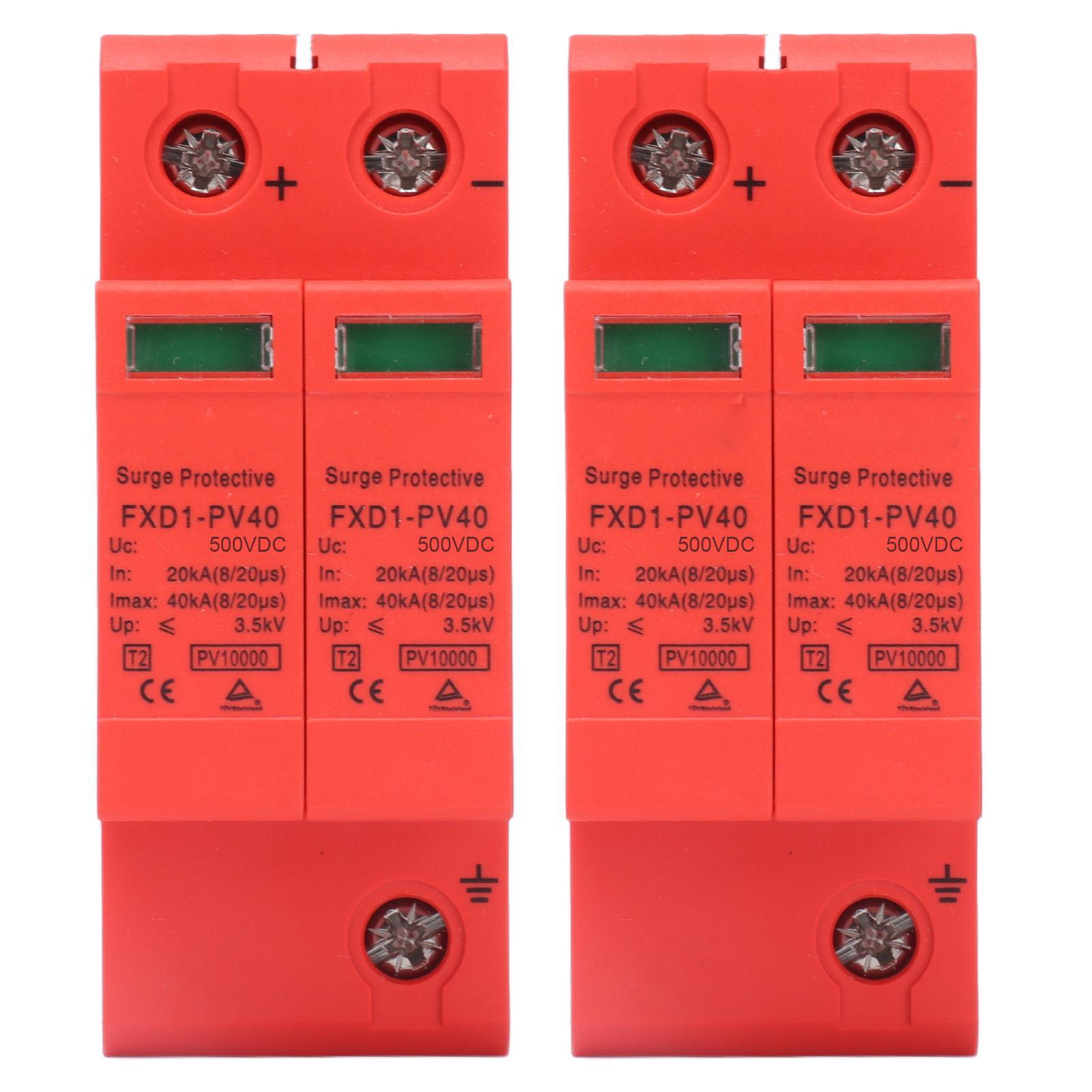Vestidos 2Pcs Spd Protective Devices Dc Photovoltaic Arrester 2P 40Ka Fxd1‑Pv40
