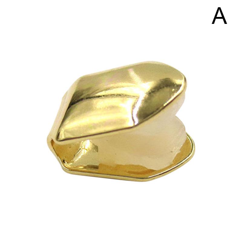 1PC Small Single Tooth Cap Hip Hop Teeth Grill Gold/Silver/Rose Gold/Black Small Metal Men 1 Pc Gold/Silver/Rose Gold/Black золотой