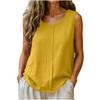 Damen Freizeit-Tanktop aus Baumwolle und Leinen, ärmellos - Leichtes, atmungsaktives Sommeroberteil für den täglichen Gebrauch und zum Schichten