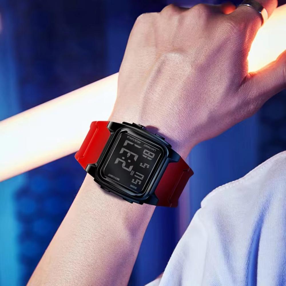 LED-Display Sport Digitale Uhr Stoppuhr Quarz Uhr Mode Wecker Für Männer Kinder