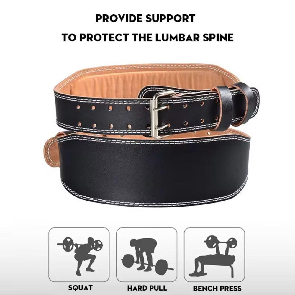 PU Leather Waist Support Belt Adjustable Weight Lifting Belt Durable Waist Support  Men&Women