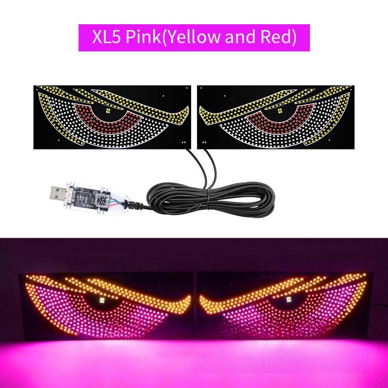 Auto Teufelsauge Licht RGB Dynamisches Dämonenauge Dekoratives Licht LED Display Dekor Pixel Panel Windschutzscheibe USB 5V Mehrfachmodus Lampe