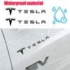 Autoaufkleber 2025 Neu Tesla 4 Stück PVC Auto Frontscheibenaufkleber Karosserie Dekorative Aufkleber Für Tesla Roadster Cybertruck Model 3 Mod