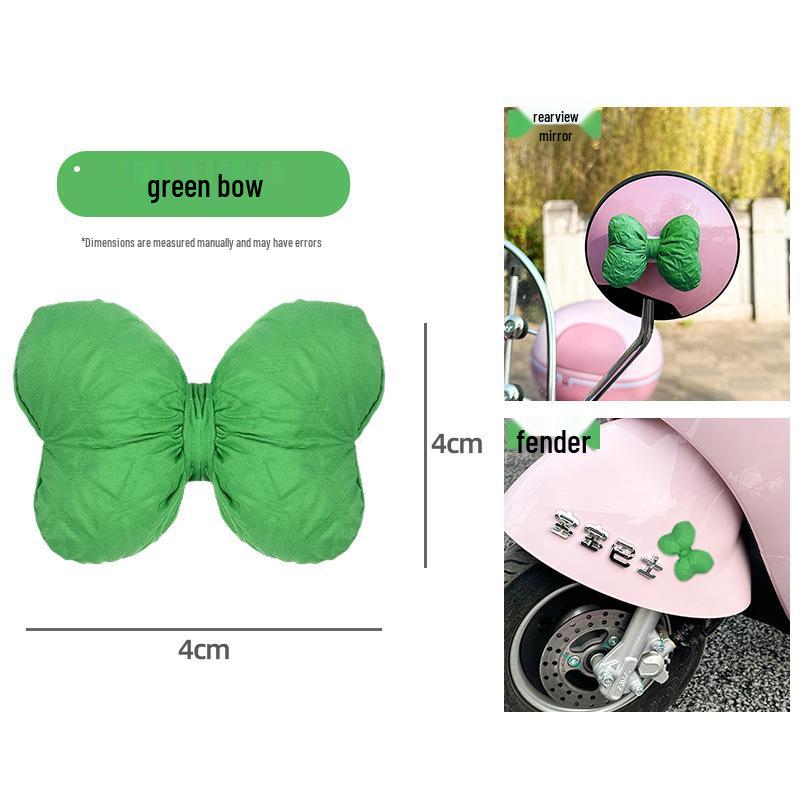 Luna Sunny Day Cute Two-Tone Electric Vehicle Bow & Sticker Accessories